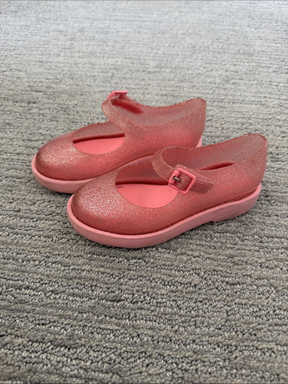 Mini Melissa Pink Glitter Mary Jane Kids Shoes